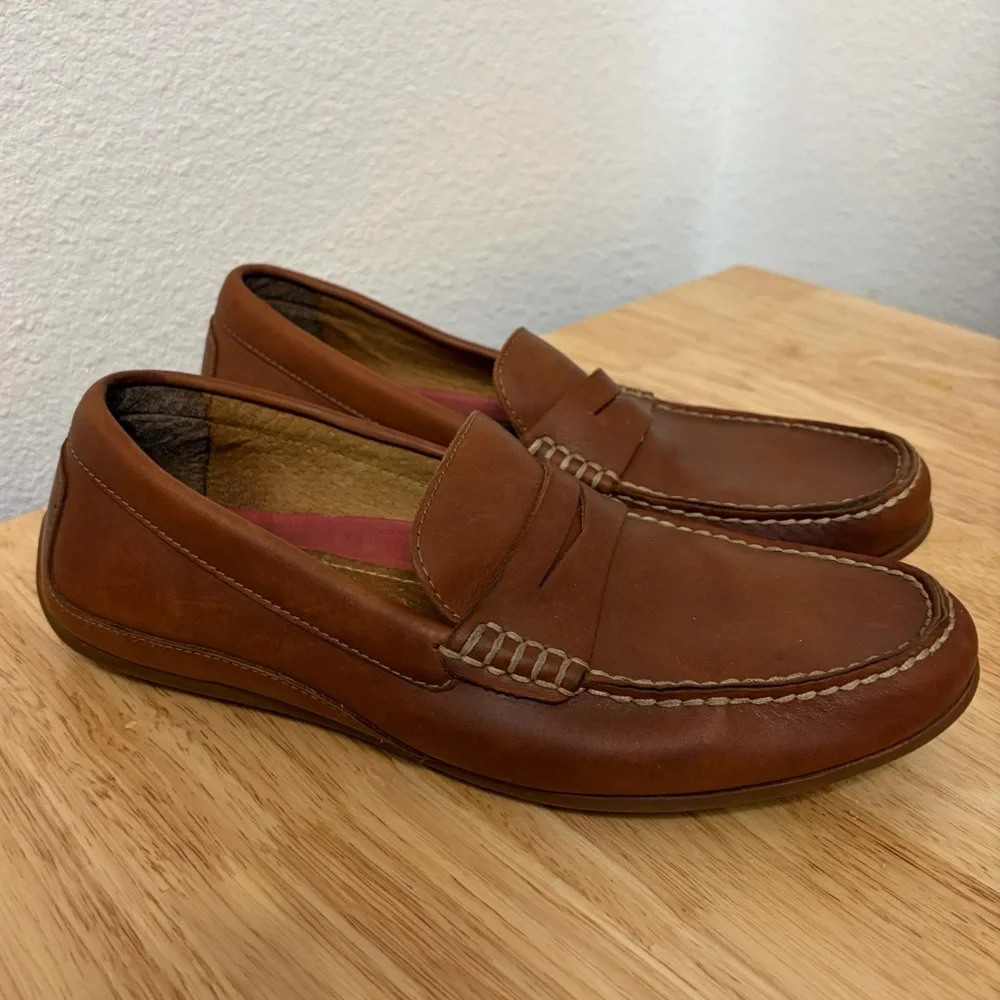 Florsheim Throttle Moc Toe Penny Driver Leather Preppy Classic Brown Crazy Horse